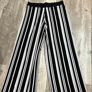 Alfani Black and White Striped Palazzo Pants